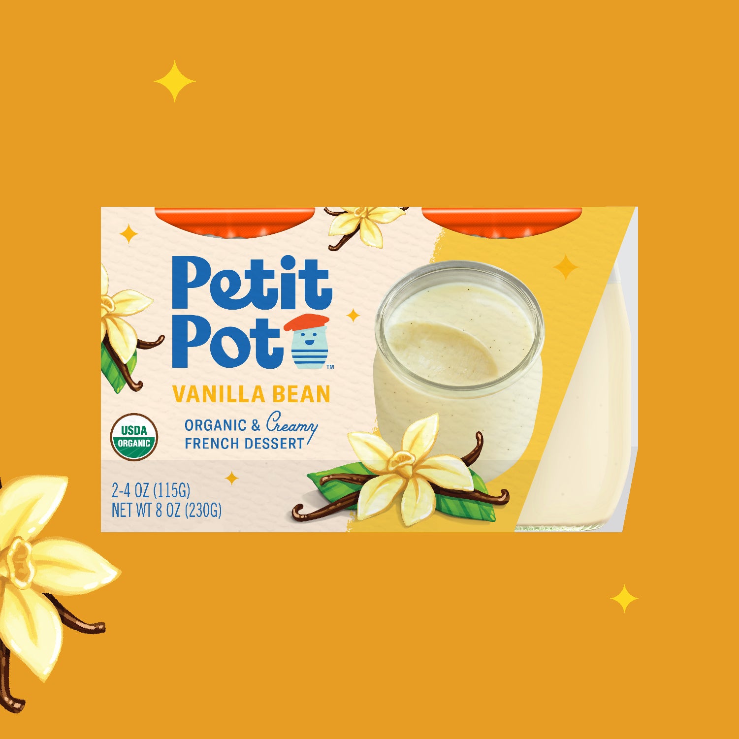 Le Petit Pot de Crème, Saveur Vanille (4 Pots) - La Laitière - 400