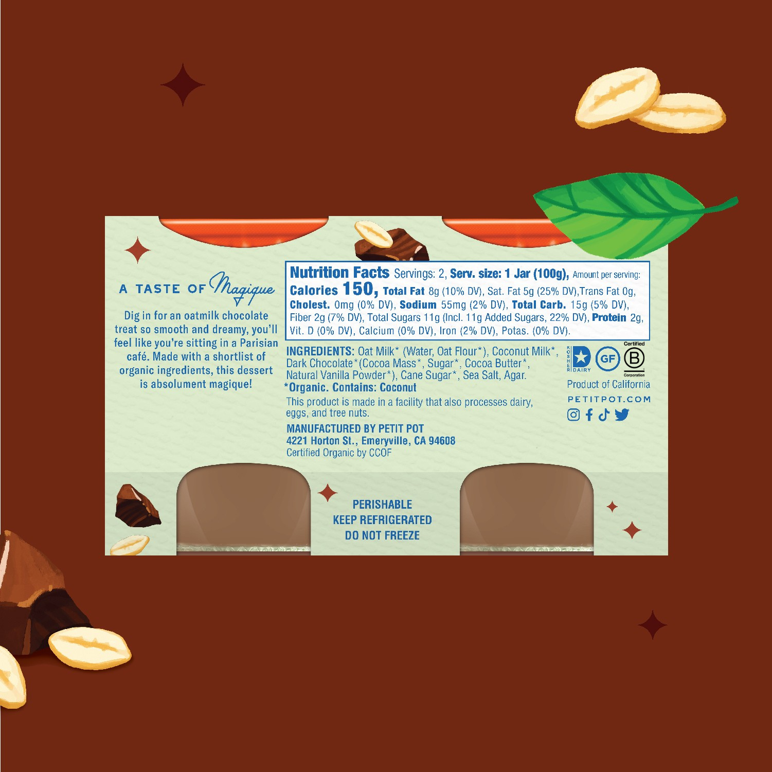 Pot De Crème - Plant-Based Oatmilk Chocolate
